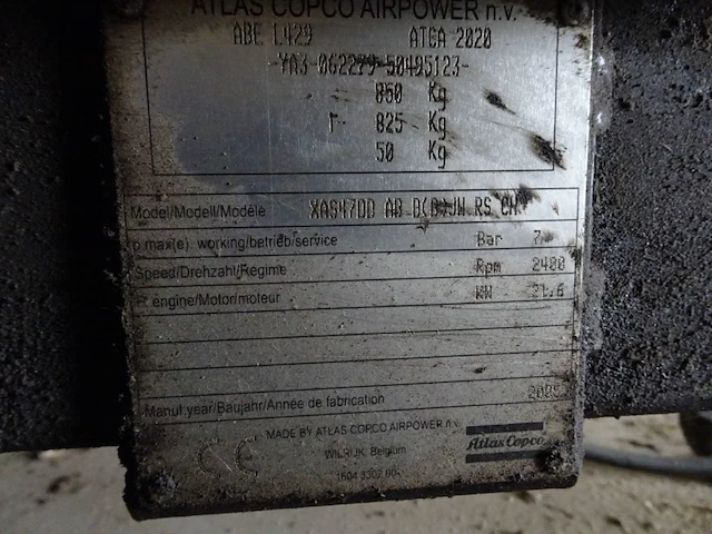 Luchtdrukcompressor atlas copco - afbeelding 5 van  8