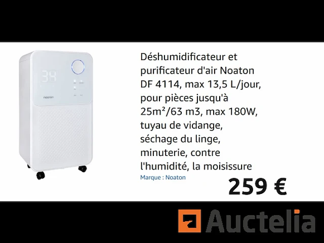 Luchtontvochtiger en luchtreiniger noaton df 4114 - afbeelding 1 van  6