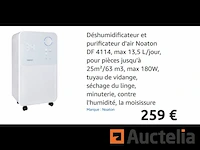 Luchtontvochtiger en luchtreiniger noaton df 4114