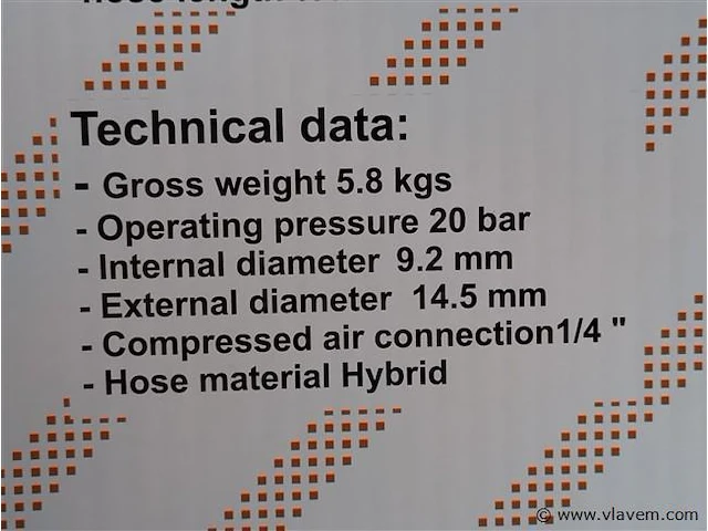 Luchtslanghaspel 15 meter, 20 bar - afbeelding 7 van  8