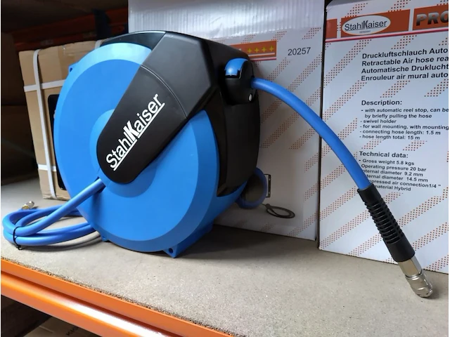 Luchtslanghaspel 15 meter, 20 bar - afbeelding 2 van  8