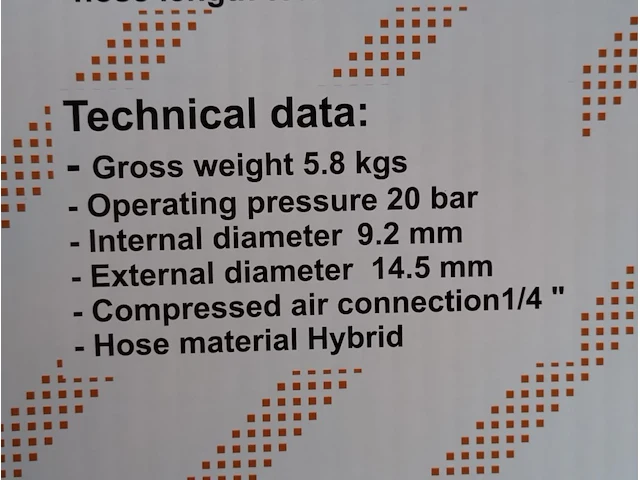 Luchtslanghaspel 15 meter, 20 bar - afbeelding 7 van  8