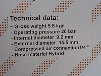 Luchtslanghaspel 15 meter, 20 bar - afbeelding 7 van  8