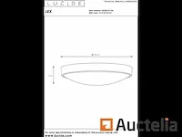 Lucide lex - plafonnière - ø 25 cm - 1xe27 - zwart - afbeelding 3 van  4