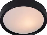 Lucide lex - plafonnière - ø 25 cm - 1xe27 - zwart - afbeelding 1 van  4