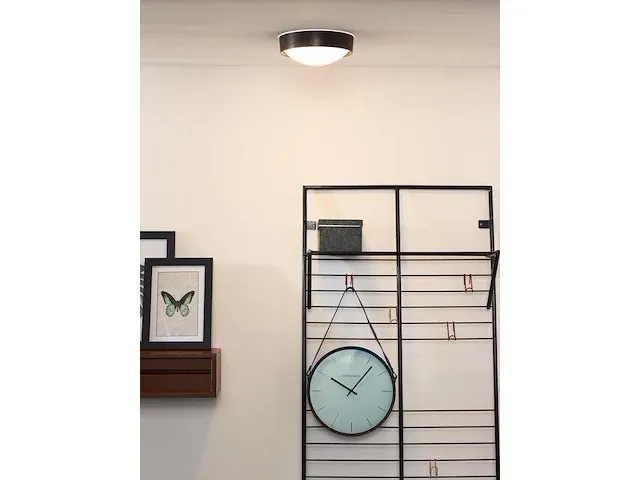 Lucide lex - plafonnière - ø 25 cm - 1xe27 - zwart - afbeelding 2 van  4
