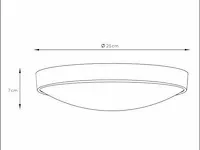 Lucide lex - plafonnière - ø 25 cm - 1xe27 - zwart - afbeelding 3 van  4