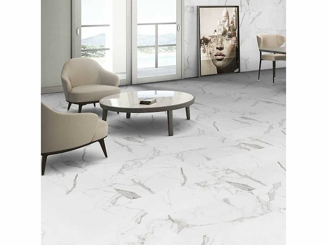 Lucido marble white glossy 115.2m² - afbeelding 1 van  1