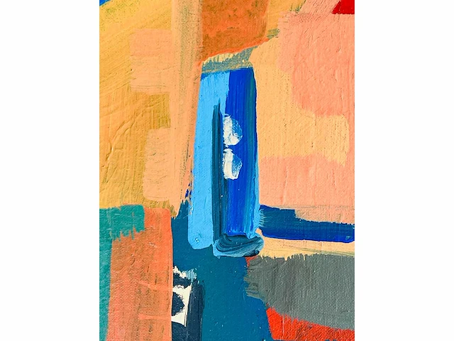 Ludo winkelman - abstracte compostie - mixed media op doek - afbeelding 2 van  14