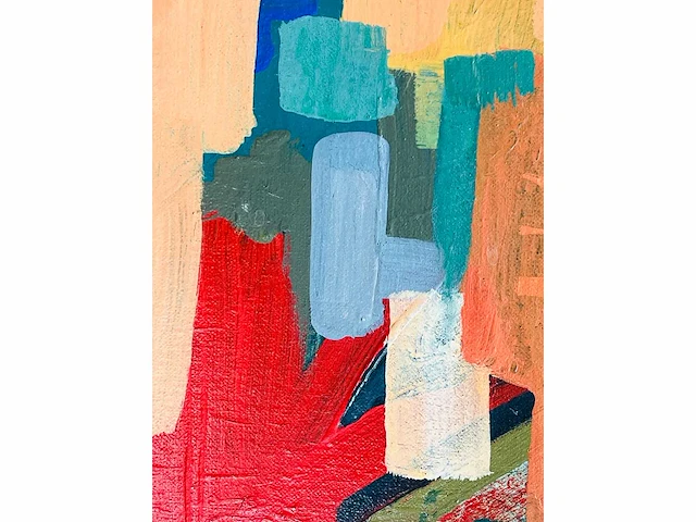 Ludo winkelman - abstracte compostie - mixed media op doek - afbeelding 3 van  14