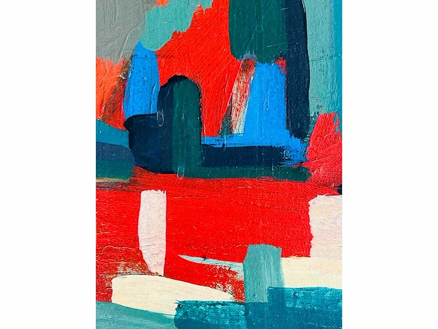 Ludo winkelman - abstracte compostie - mixed media op doek - afbeelding 4 van  14