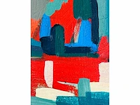 Ludo winkelman - abstracte compostie - mixed media op doek - afbeelding 4 van  14