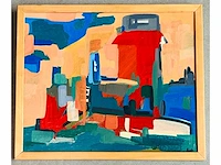 Ludo winkelman - abstracte compostie - mixed media op doek - afbeelding 7 van  14