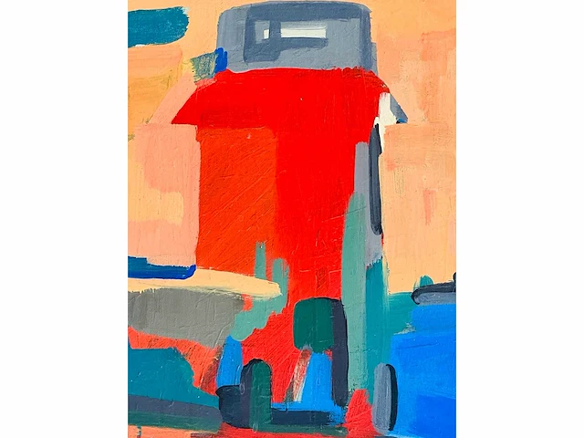 Ludo winkelman - abstracte compostie - mixed media op doek - afbeelding 8 van  14
