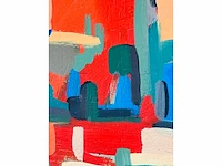 Ludo winkelman - abstracte compostie - mixed media op doek - afbeelding 9 van  14