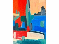 Ludo winkelman - abstracte compostie - mixed media op doek - afbeelding 14 van  14