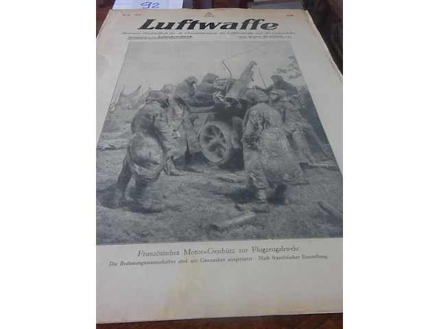 Luftwaffe 27/30 cm nr 30 1917 duits talig - afbeelding 1 van  2
