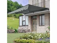 Luifel 250 x 200 cm - schaduw voor terras en balkon - grijs - afbeelding 1 van  5