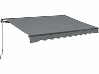 Luifel 250 x 200 cm - schaduw voor terras en balkon - grijs - afbeelding 2 van  5