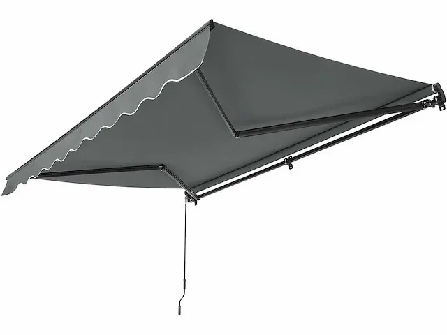 Luifel 250 x 200 cm - schaduw voor terras en balkon - grijs - afbeelding 4 van  5