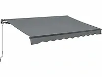 Luifel 250 x 200 cm - schaduw voor terras en balkon - grijs - afbeelding 2 van  5