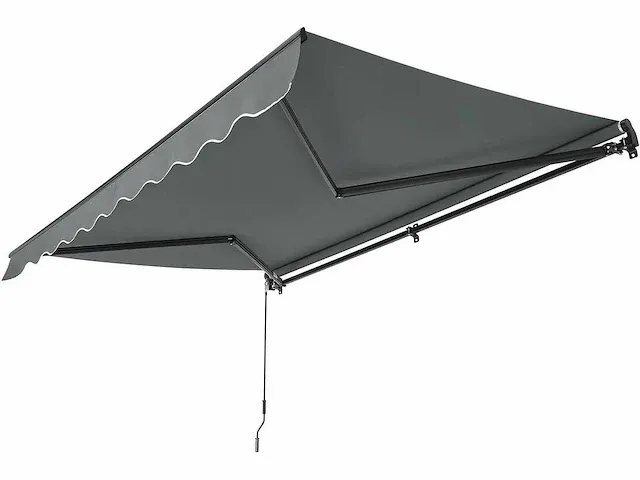 Luifel 250 x 200 cm - schaduw voor terras en balkon - grijs - afbeelding 4 van  5