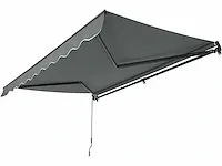 Luifel 250 x 200 cm - schaduw voor terras en balkon - grijs - afbeelding 4 van  5