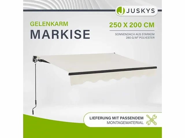 Luifel 250 x 200 cm - schaduw voor terras en balkon - afbeelding 2 van  2