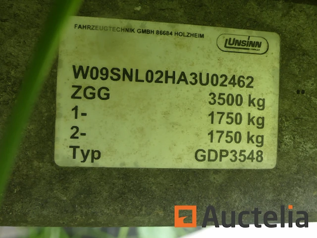 Lusinn 2-assige aanhanger met zwenkdissel en dekzeil gdp3548 - afbeelding 8 van  16