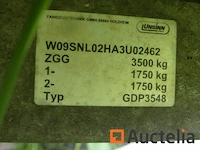 Lusinn 2-assige aanhanger met zwenkdissel en dekzeil gdp3548 - afbeelding 8 van  16