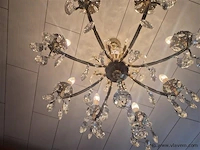 Luster met kristallen, hanghoogte 70cm ø 55cm - afbeelding 2 van  3