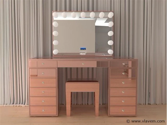 Luxe kaptafel met verlichting - 1500x600x810mm - afbeelding 1 van  12