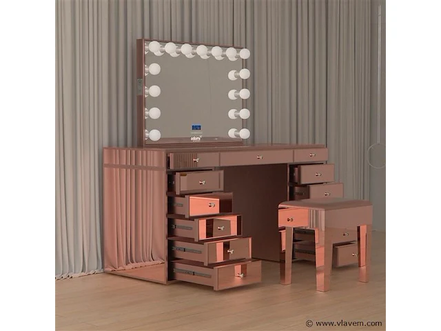 Luxe kaptafel met verlichting - 1500x600x810mm - afbeelding 10 van  12