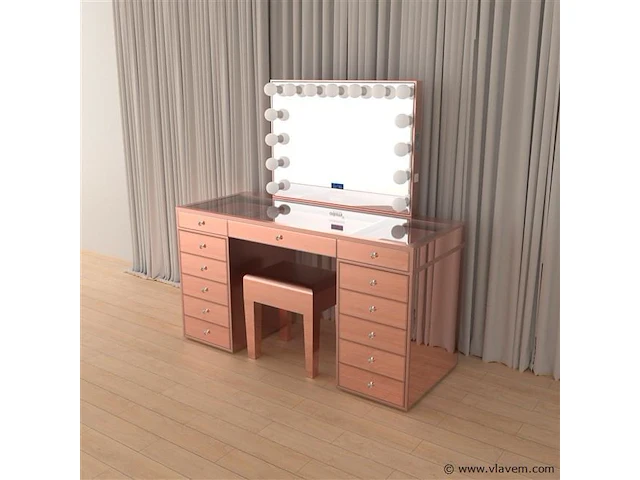 Luxe kaptafel met verlichting - 1500x600x810mm - afbeelding 12 van  12
