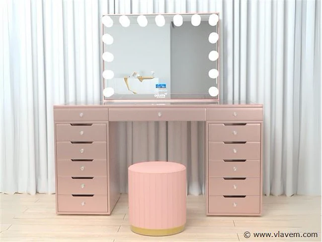 Luxe kaptafel met verlichting - 1500x600x810mm - afbeelding 1 van  11