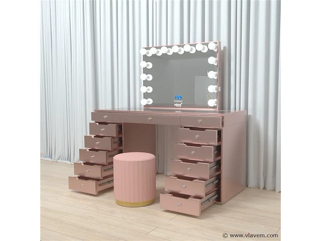 Luxe kaptafel met verlichting - 1500x600x810mm - afbeelding 7 van  11