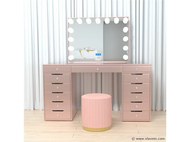 Luxe kaptafel met verlichting - 1500x600x810mm - afbeelding 9 van  11