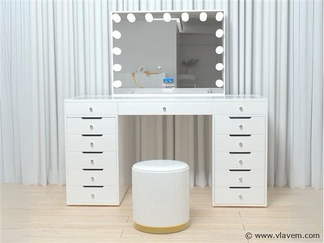 Luxe kaptafel met verlichting - 1500x600x810mm - afbeelding 1 van  11