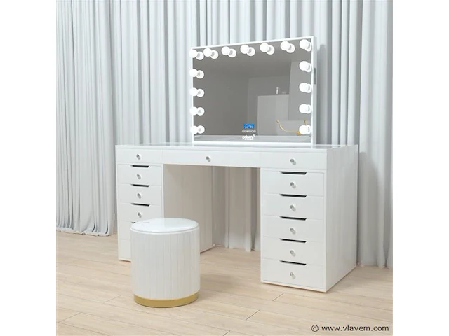 Luxe kaptafel met verlichting - 1500x600x810mm - afbeelding 4 van  11
