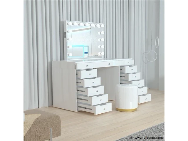 Luxe kaptafel met verlichting - 1500x600x810mm - afbeelding 9 van  11