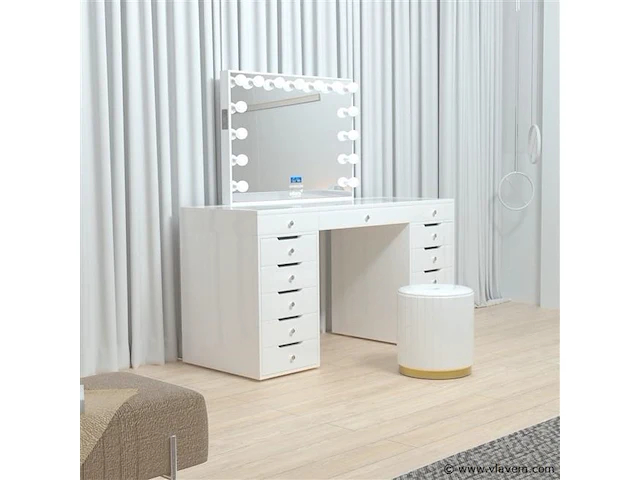 Luxe kaptafel met verlichting - 1500x600x810mm - afbeelding 10 van  11
