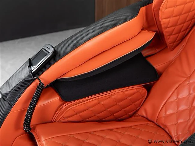 Luxe massagestoel zero gravity - zwart / rood - afbeelding 2 van  18
