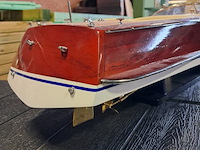 Luxe riva florida modelboot in mahonie hout ( 670 mm) nieuwe staat per 1980 - afbeelding 11 van  11