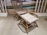 Luxury lounge allison lounge club met voetenbank natural - afbeelding 1 van  5