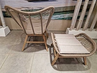 Luxury lounge allison lounge club met voetenbank natural - afbeelding 3 van  5