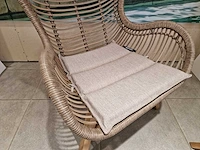 Luxury lounge allison lounge club met voetenbank natural - afbeelding 5 van  5