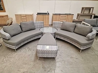 Luxury lounge amor scarabee lounge sofa set wicker grijs - afbeelding 2 van  8