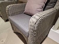 Luxury lounge barcelona relax lounge sofa set wicker grijs - afbeelding 3 van  5