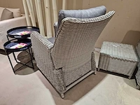 Luxury lounge barcelona relax lounge sofa set wicker grijs - afbeelding 4 van  5