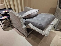Luxury lounge barcelona relax lounge sofa set wicker grijs - afbeelding 5 van  5